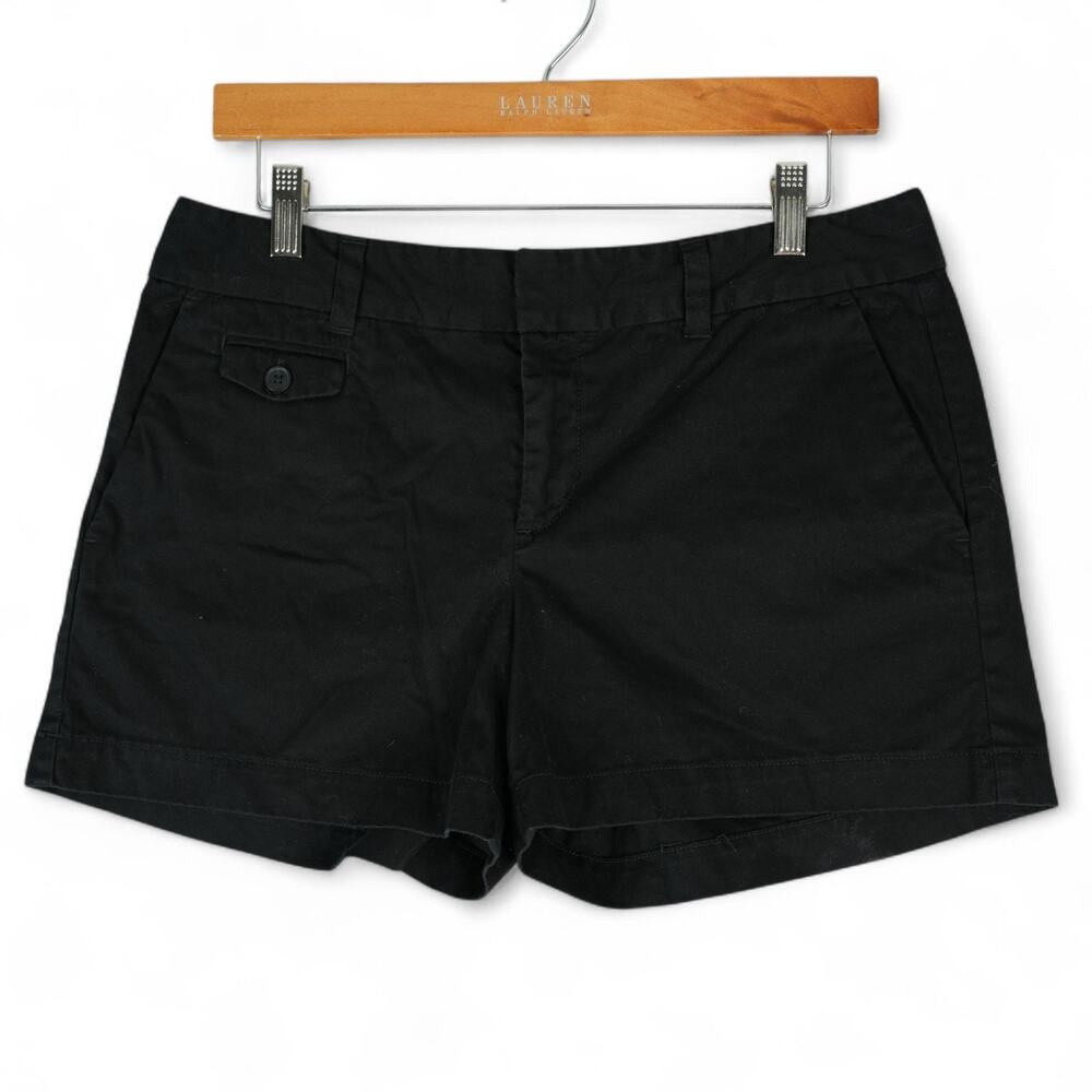 Ann Taylor Loft Shorts Womens 6 (32x4.5) Black Chino Style Cotton